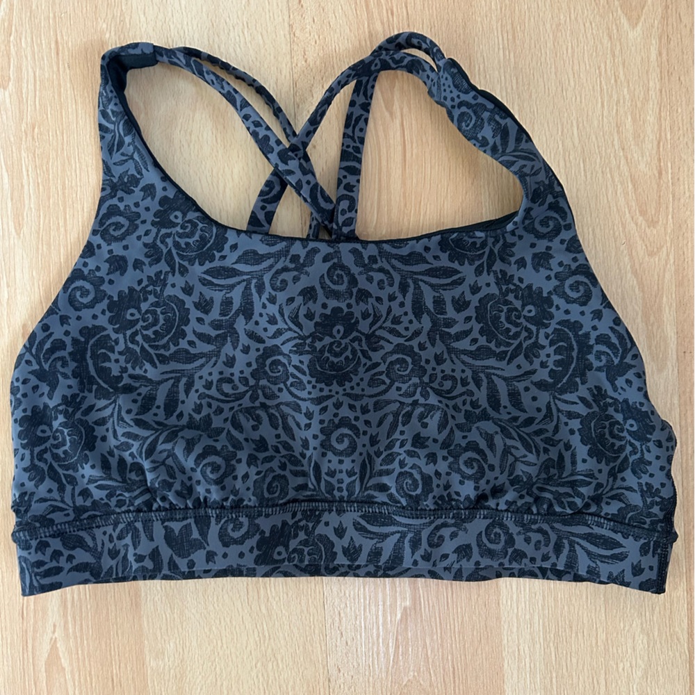 Lululemon Energy Bra Black and Gray Size 10